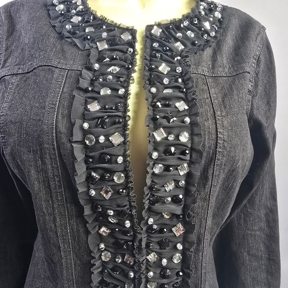 Ruby Rd Black Embellished Blazer R12 - Picture 2 of 6